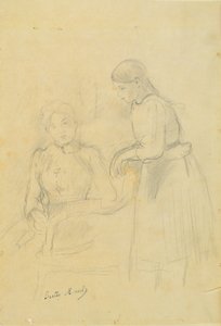 Ritratto di Alice Gamby e Julie Manet, 1889 da Berthe Morisot